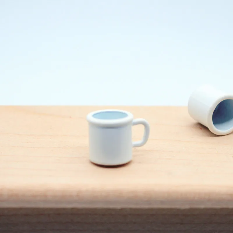 Миниатюрные металлические чашки для кукольного домика