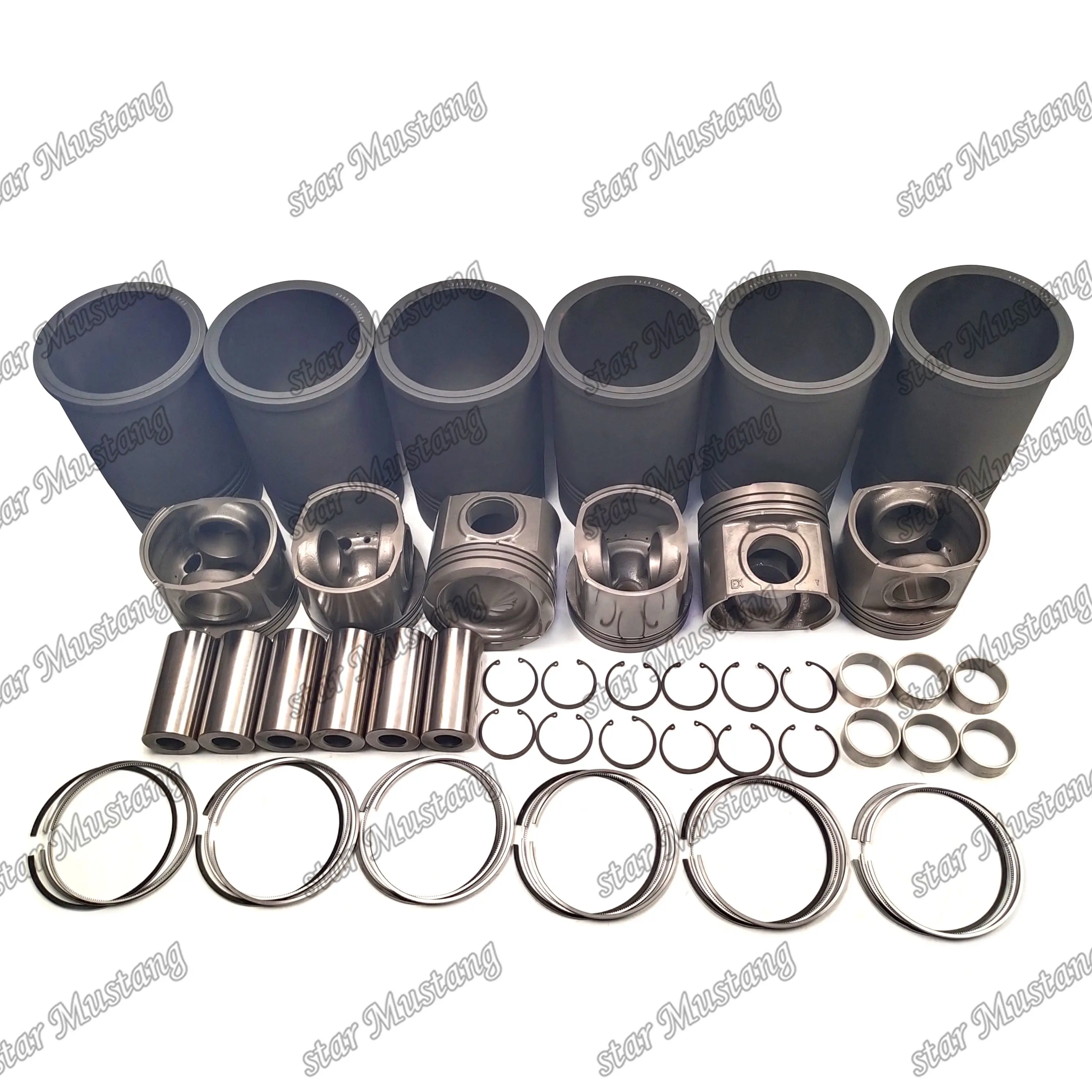 Комплект гильз цилиндра 6D170 SA6D170E SAA6D170E 6240-21-2220 поршень 6240-31-2111 кольцо 6240-31-2030 для