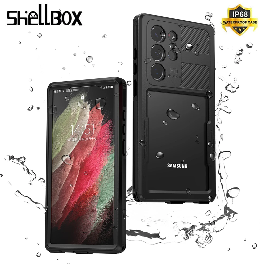 

IP68 Waterproof Case For Samsung Galaxy S23 Ultra Cover S23+Plus Skin Underwater Swim Outdoor Sports Climbing Shell Cuque
