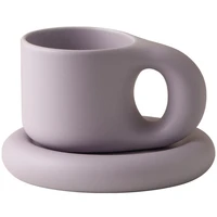 cute cup coffee cups kawaii mug coffee mugs ceramic cup fat handle mug ceramic cup saucer for coffee tea milk cafe mugs nordic