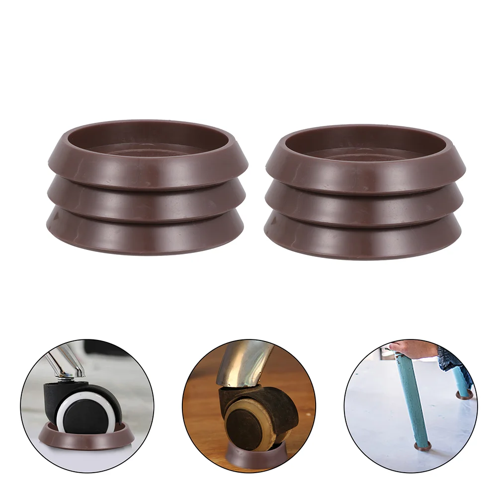 

12 Pcs Caster Cup Furniture Cups Chair Casters Bed Wheel Stopper Hardwood Floor Leg Protectors Rubber Grippers Anti Chairs