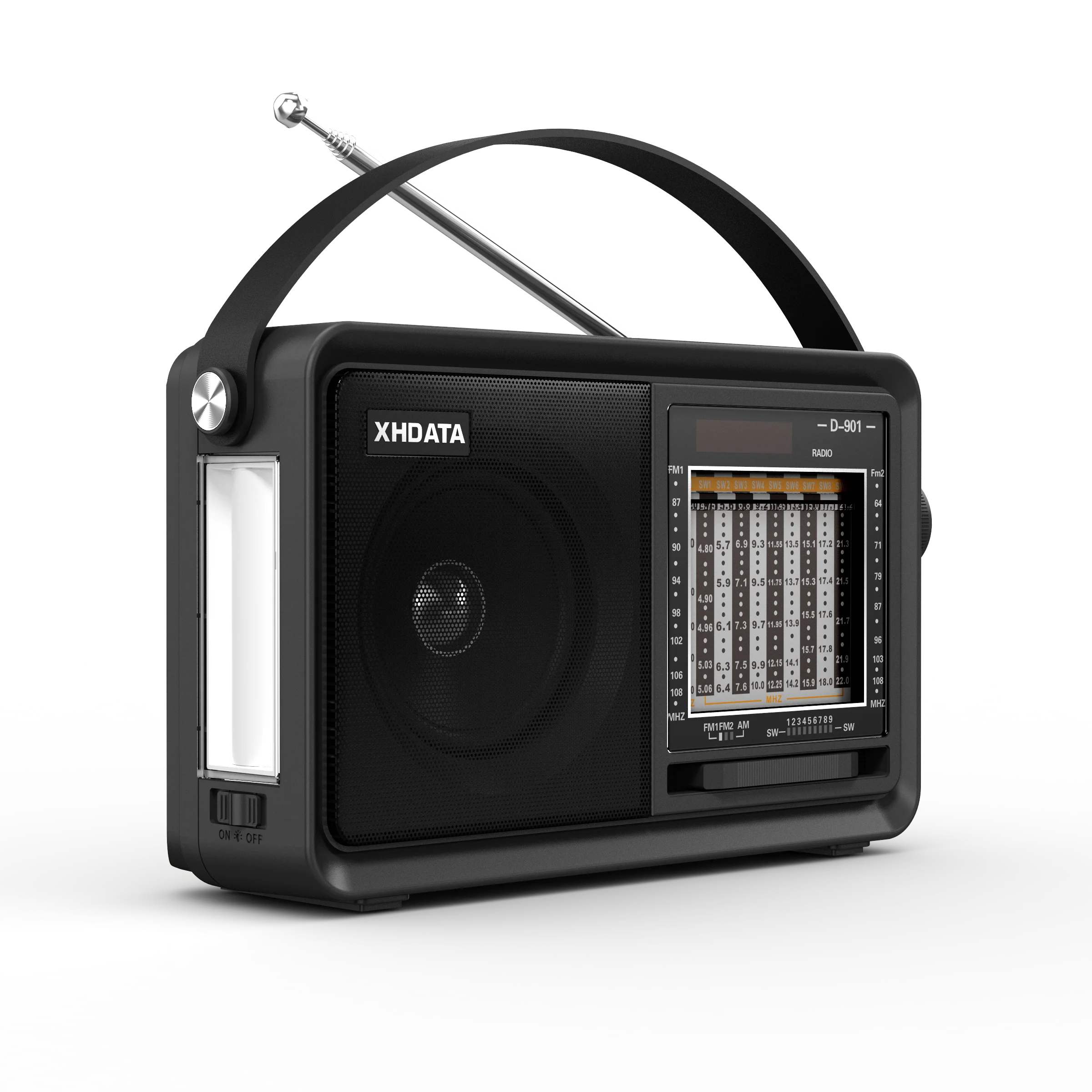XHDATA D-901 AM FM SW портативное радио Bluetooth-совместимый радиоприемник с динамиком
