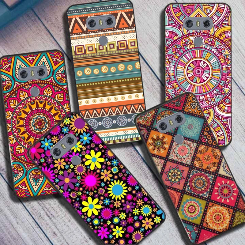 Мягкая силиконовая задняя крышка с индийским рисунком Мандала для LG G6, милый мультяшный чехол для LG G5 G 6 LGG6 LGG5 G 5, чехлы, полный бампер