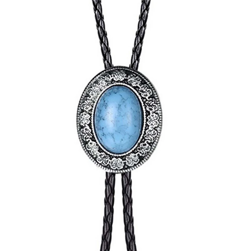 

Bolo Tie for Men Handmade Ties Pendant Necklace Neckties Valentines Day Decorations Ornaments Holiday Gift Dark Turquoise