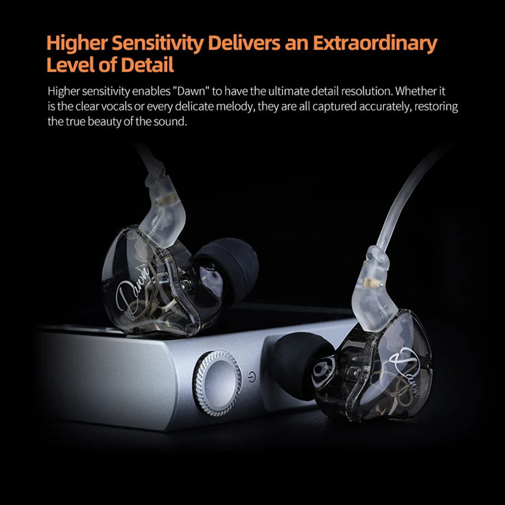 KZ-Dawn динамические проводные наушники HIFI с тяжелыми басами игровые