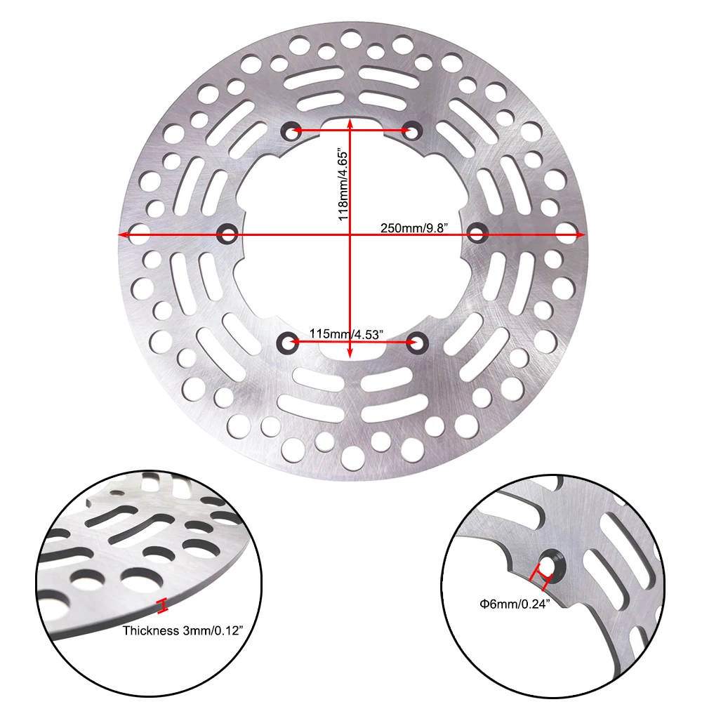 

250mm Motorcycle Front Brake Disc For Suzuki RM 125 250 TSR125 TSR200 DR-Z 250 K DR250R RMX 250 DR 350 DR-Z 400 SY/SK