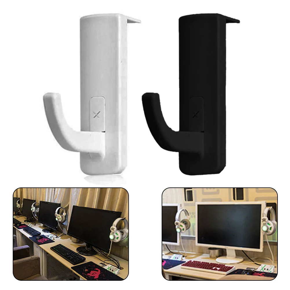 

Universal Headphone Punch-Free Stand Wall Hook Black White Headset Holder Hanger PC Monitor Earphone Stand Rack Hook Holder