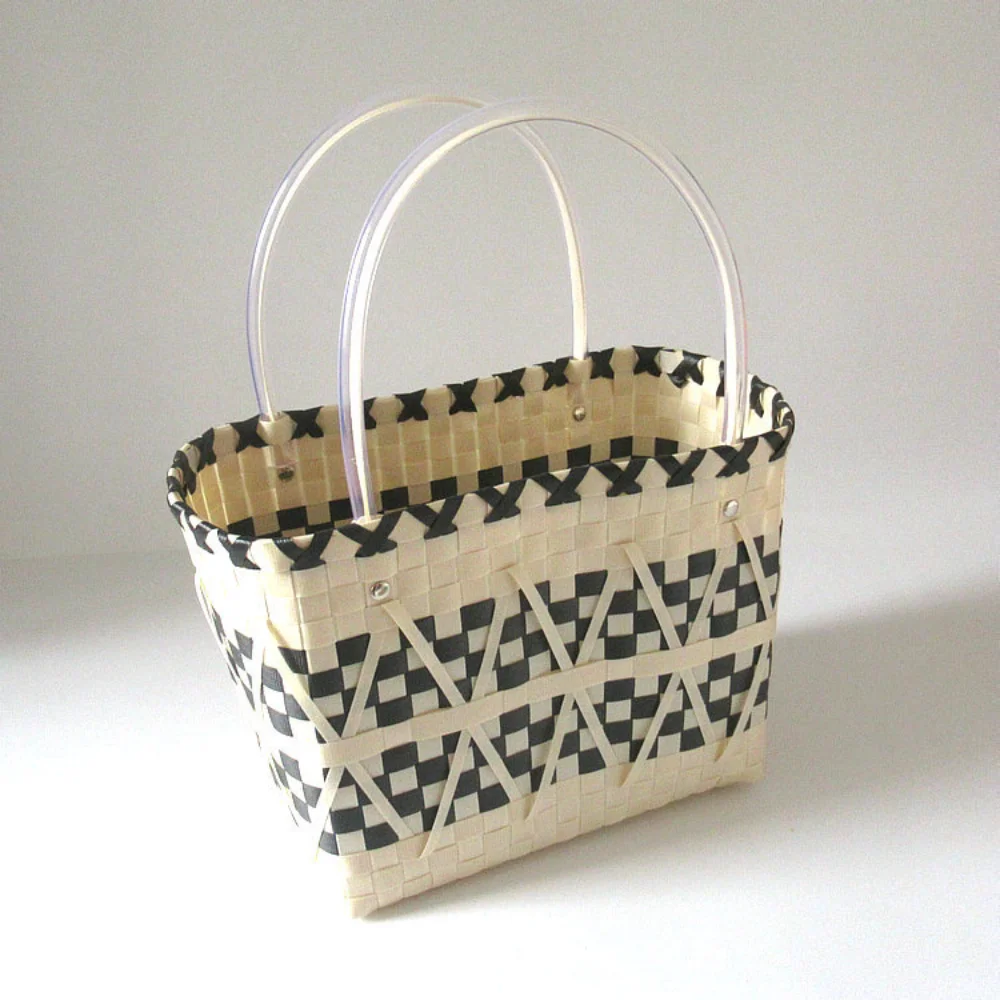 Fashion Straw Tote Bags Women Vintage Simple Weave Shoulder Bag Female Large Capacity Shopping Bag Summer Beach Vacation Handbag