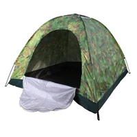 single layer oxford cloth 210d camping tent camouflage tent waterproof awning tent for four person outdoors camping hiking
