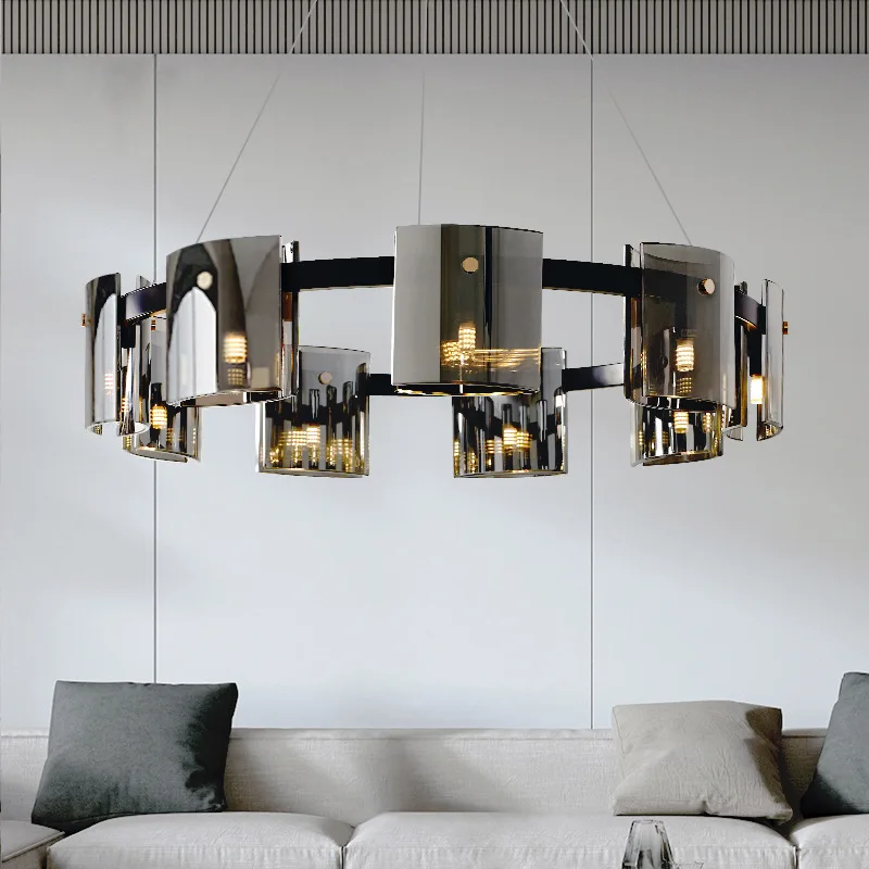 

Nordic Modern Minimalist Living Room Pendant Lights Dining Room Full Copper Chandelier Designer Glass Bar Home Deco Hang Lamps