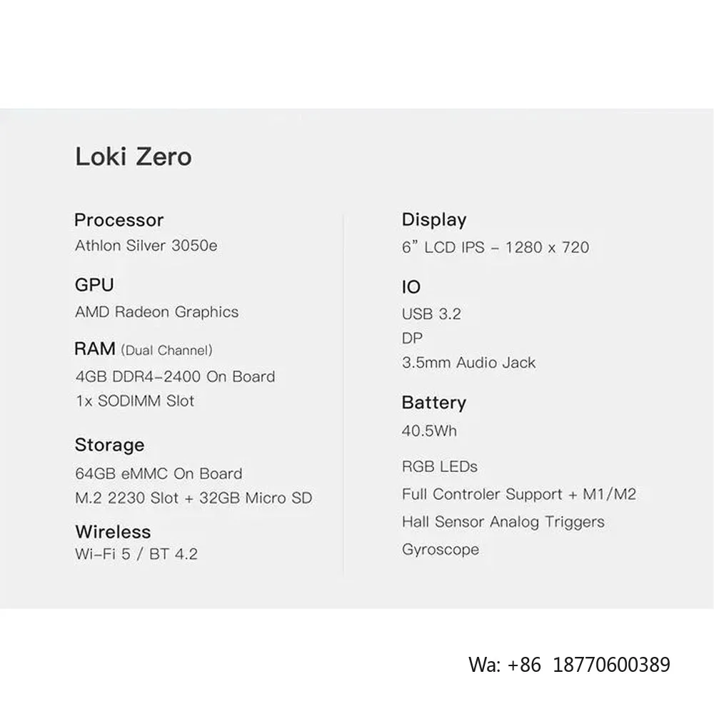 Новая портативная игровая консоль Ayn Loki Zero с 6-дюймовым сенсорным экраном, процессором AMD 3050e, 8 ГБ ОЗУ и 128 ГБ памяти, для ретро-игр. (art.: 3920db819cf88) - 3920db819cf88