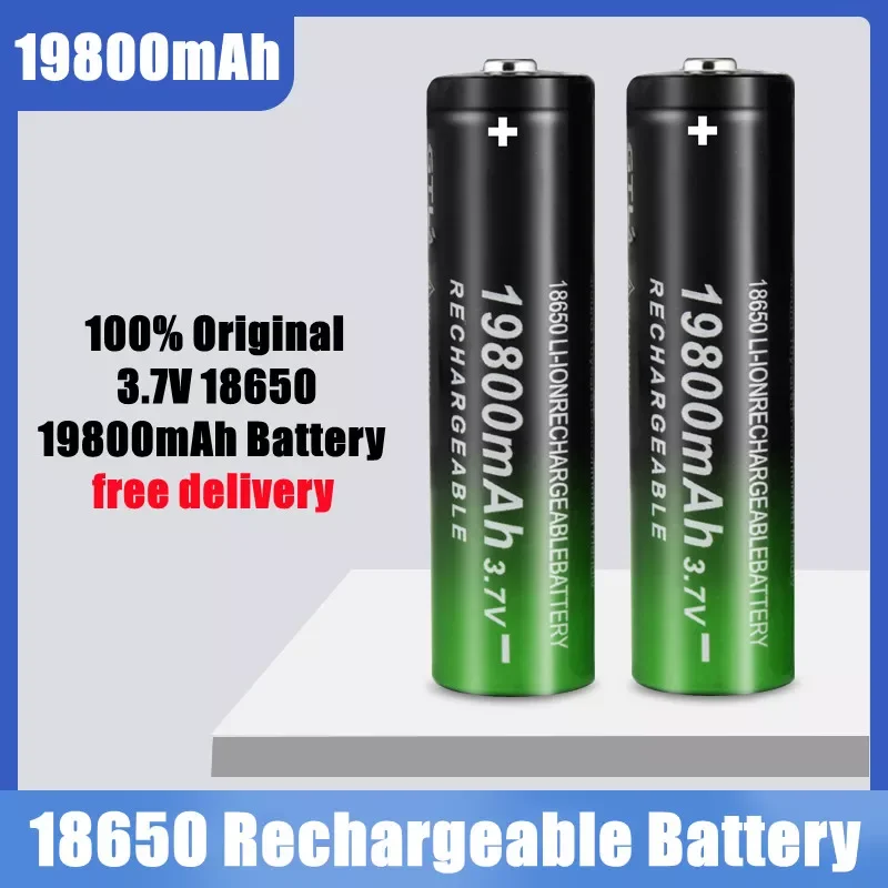

NEW 2021new Fast Charging 18650 Battery High Quality 19800mah 3.7V 18650 Li Ion Battery Flashlight Charging Batteries+ Free Deli