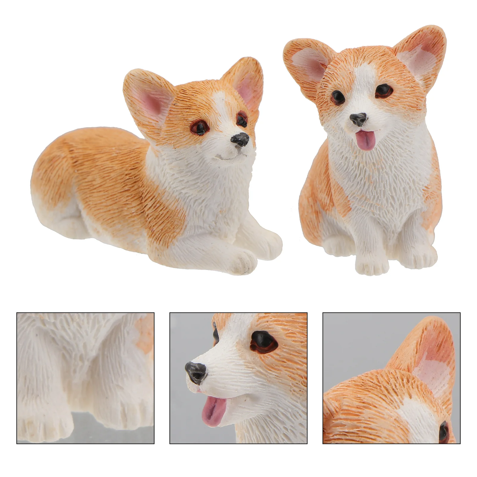 

Dog Corgi Car Resin Adornment Mini Dash Figurines Miniature Model Decor Ornament Desktop Decoraion Decoration Pey Doggy Toys