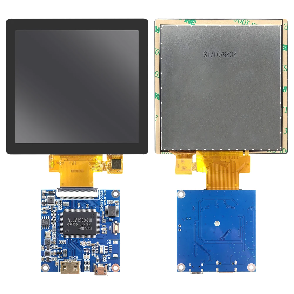 Фото 4,0-дюймовый TFT ЖК-экранный модуль квадратного 480*480 3WSPI RGB 18 бит 40 контактов 3,3 В ST7701S с сенсорной платой привода HDMI GT911 №4