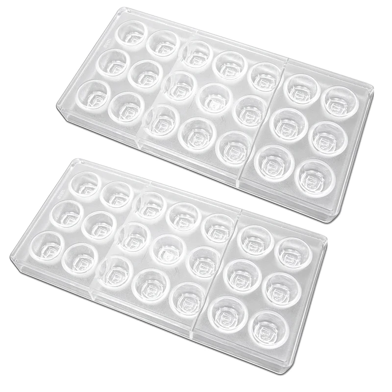 

2 Pack Rose Shape Polycarbonate Chocolate Mold Candy Making Molds,Chocolate Shaped Tray for Jelly,Truffle,Sweets,Cookies
