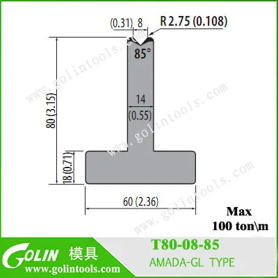 85-градусные штампы T для машин типа AMADA