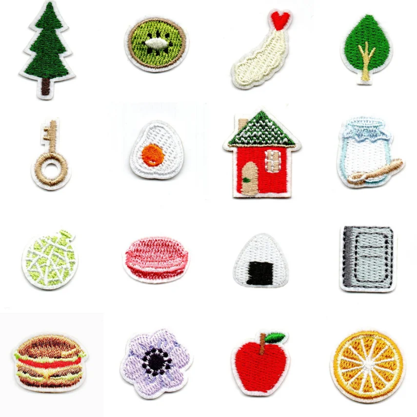 10 шт. сахарная ветчина домик дерево вышитые нашивки железная палочка пришить