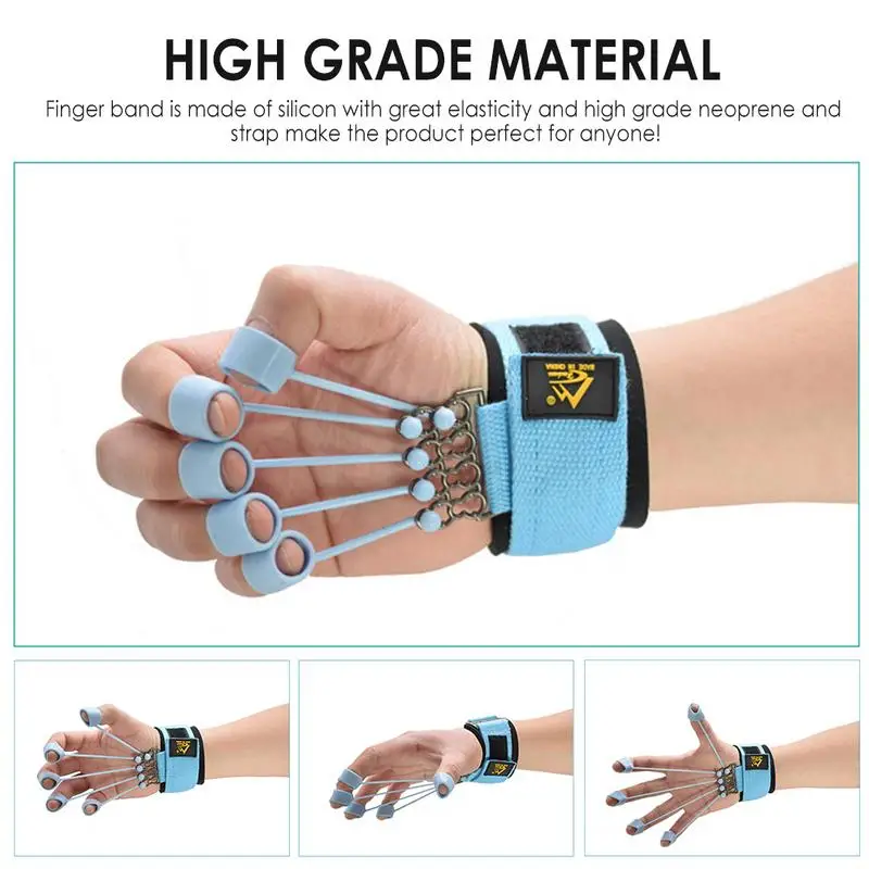 

Finger Gripper Strength Trainer Hand Yoga Resistance Band Finger Flexion And Extension Training Device Finger Force Grip Device