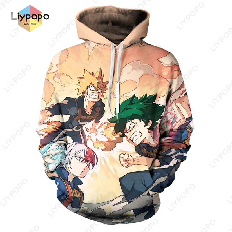 

My Hero Academia 3D Hoodie OCHACO URARAKA Midoriya Izuku Himiko Toga Todoroki Shoto Sweatshirt Hoodie School College Sweatshirt