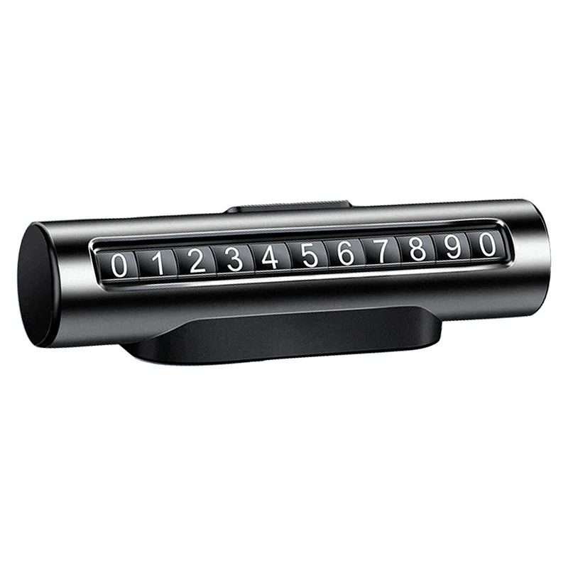 

Car Temporary Parking Card Rotate Phone Number Plate Aluminum Universal Park Stop In Car-Styling Goods Auto Accessories
