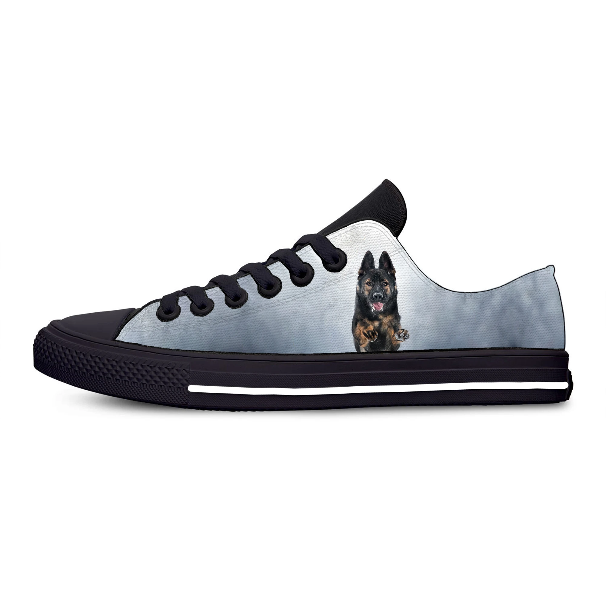 

Anime Cartoon German Shepherd Dog Animal Fashion Casual Cloth Shoes Low Top Lightweight Breathable 3D Print Men Women Sneakers