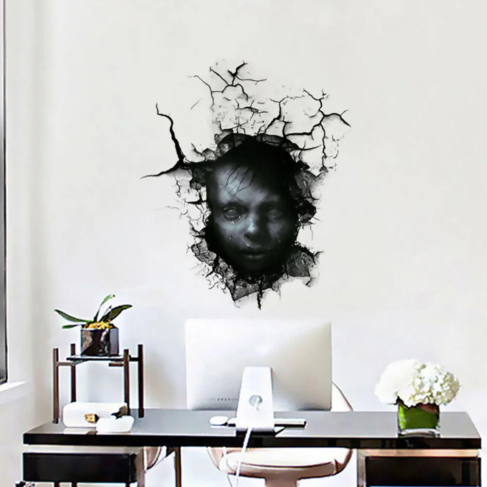 

Stickers Door Wall Sticker Decorations Decor Window Decal Decoration Ghost Garagedecorative Removable Horror Party Cover
