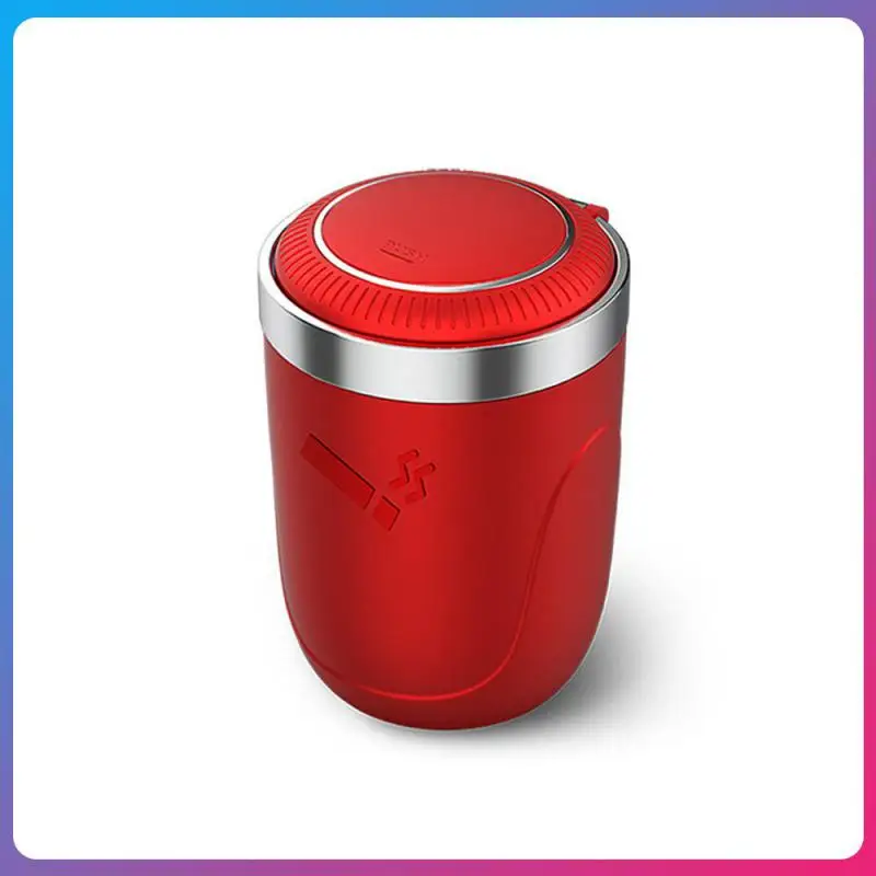 

Car Cup Holder Durable Car Ashtray Universal Led Lighting Cigarette Ash Holds Cup Car Supplies Car Interior Decoration