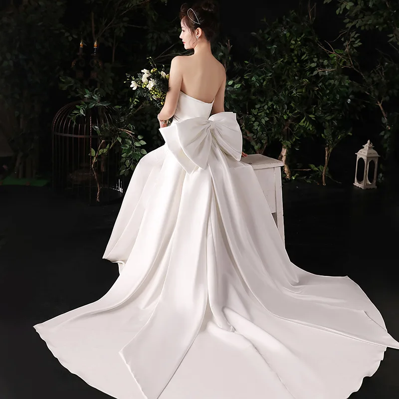 

Detachable Big Satin Bow Custom Color Wedding Dress Knots Removeable Bridal Dresses Satin Knots Wedding Accessories
