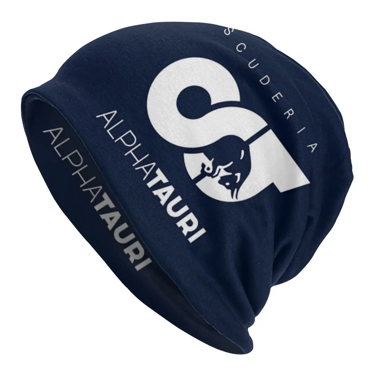 

Scuderia Alpha Tauri Logo Bonnet Hat Cool Street Skullies Beanies Hats for Men Women Knitted Hat Spring Dual-use Cap