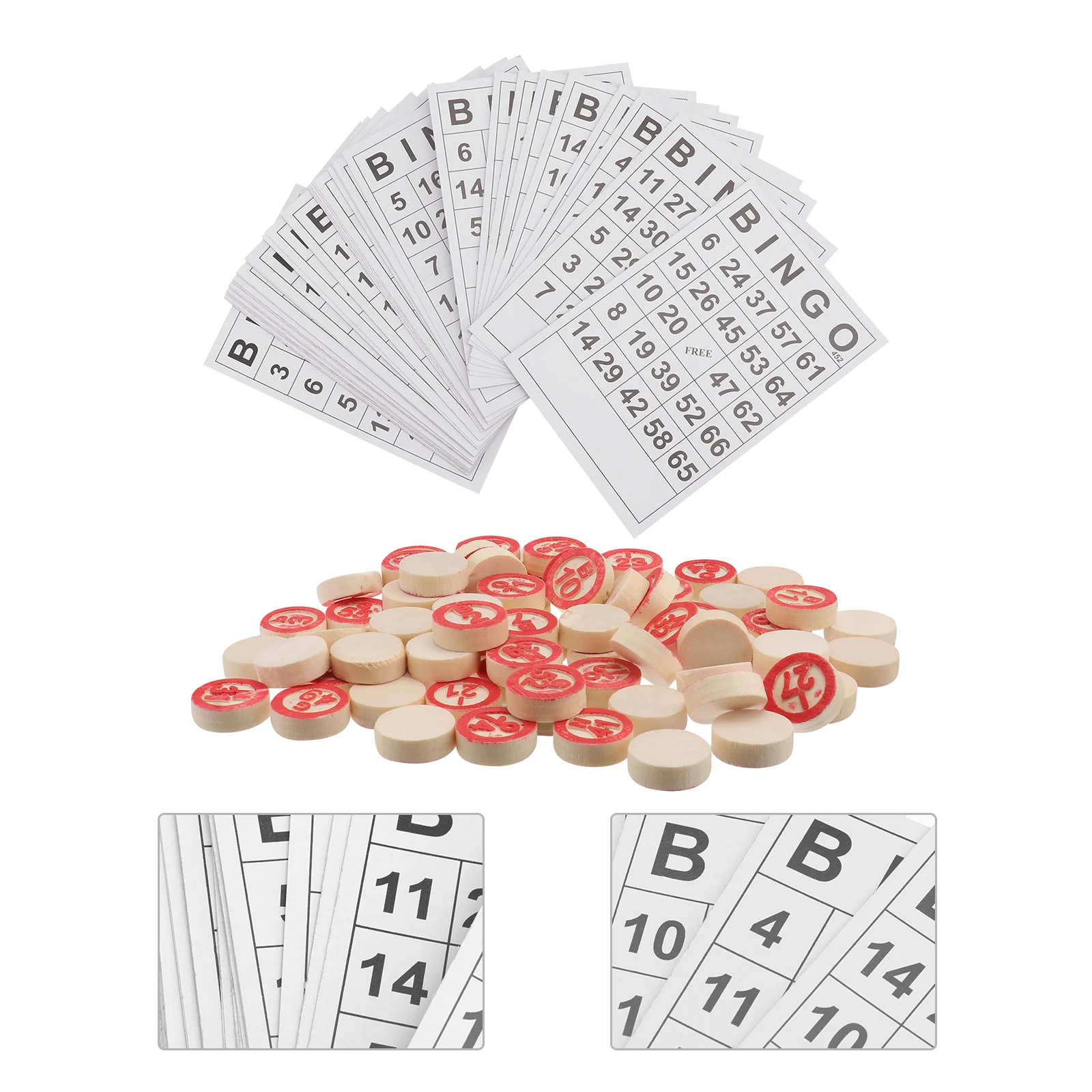 

Bingo Cards Russian Game Toys Chess Reusable Funny Wooden Boards Board Games Wood Chips Educational