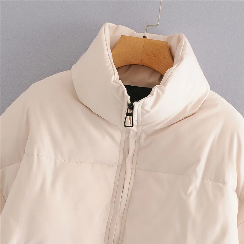 Winter Casual Style Solid Colour Cotton Warm Parkas High Quality Loose Outwear Coat Women Zipper Pocket Jacket 2020 New Fashion