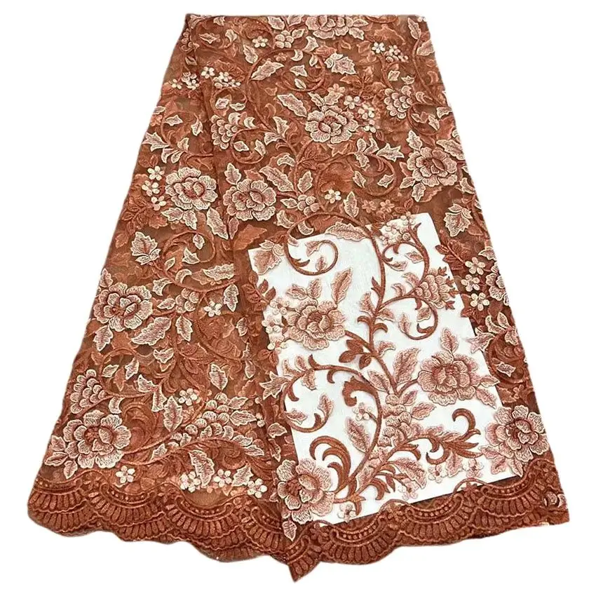 

Ankara Fabric Dresses Flower Style Lace Fabric For Sewing Dresses ZCHE22085