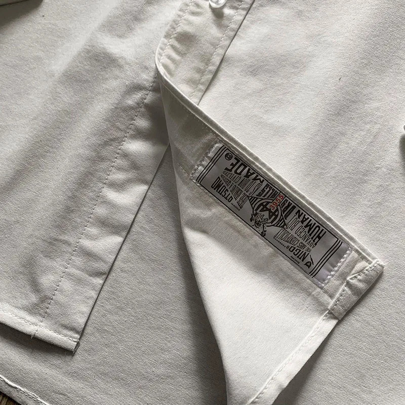 Human Made Shirts Embroidered Heart Cotton Casual Men Women 1:1 Long Sleeve Shirts