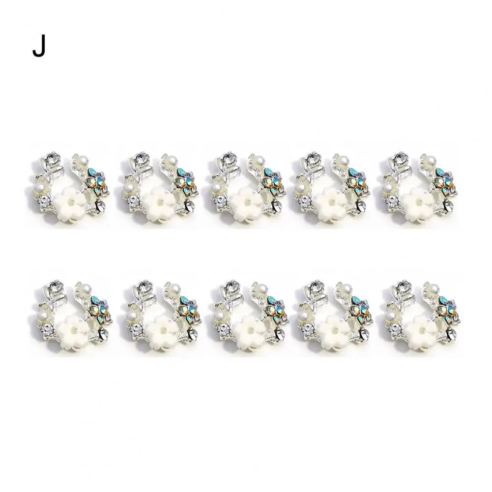 

10 шт. изысканные аксессуары для рукоделия, искусственные аксессуары для ногтей, различные формы, 3D Подвески с цветами