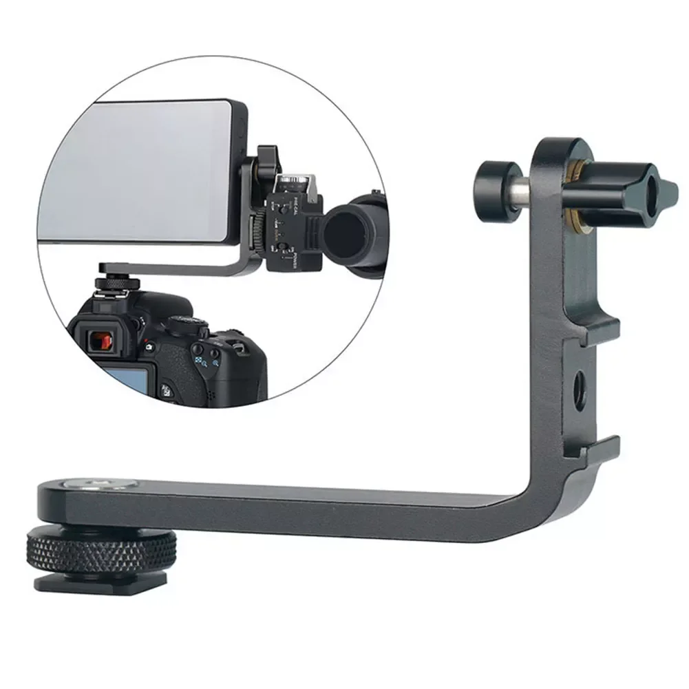 

Extension L Bracket Tilt Arm DSLR Camera Gimbal Accessories Aluminum Alloy Monitor Mount 5inch 5.5inch Stable Video Light