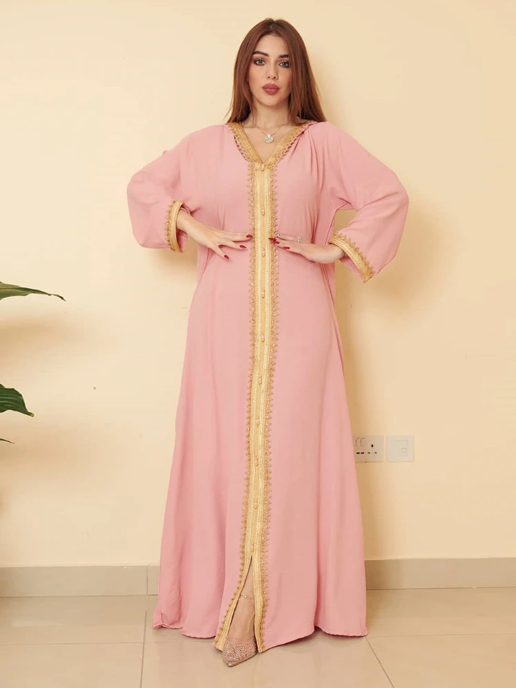 

Morocco Muslim Dress Arab Hooded Women Long Dress Islamic Casual Abaya Party Dress 2022 Kaftan Kimono Turkey Eid Long Vestidos