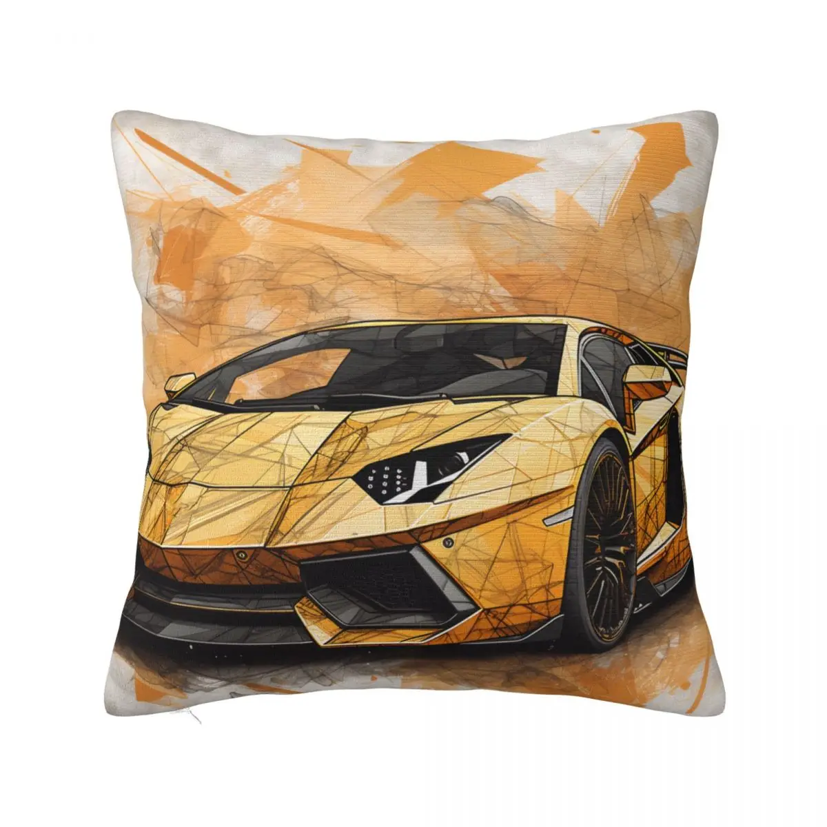 

Luxury Sports Car Pillow Case Graphic Cartoon Travel Zipper Pillowcase Spring Modern Polyester Cover