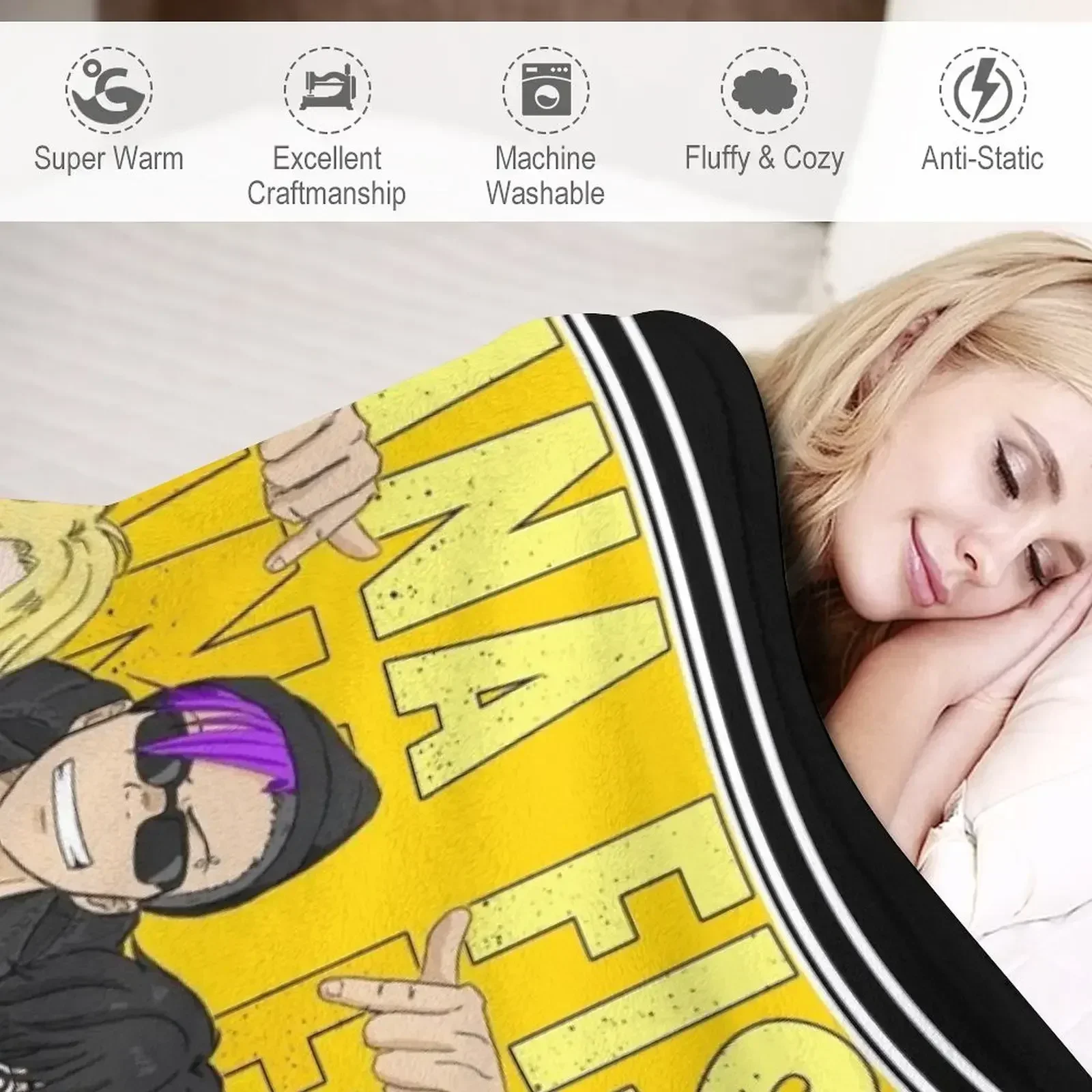 Одеяло Banana Fish Gang забавный подарок теплые зимние одеяла для пикника Retros