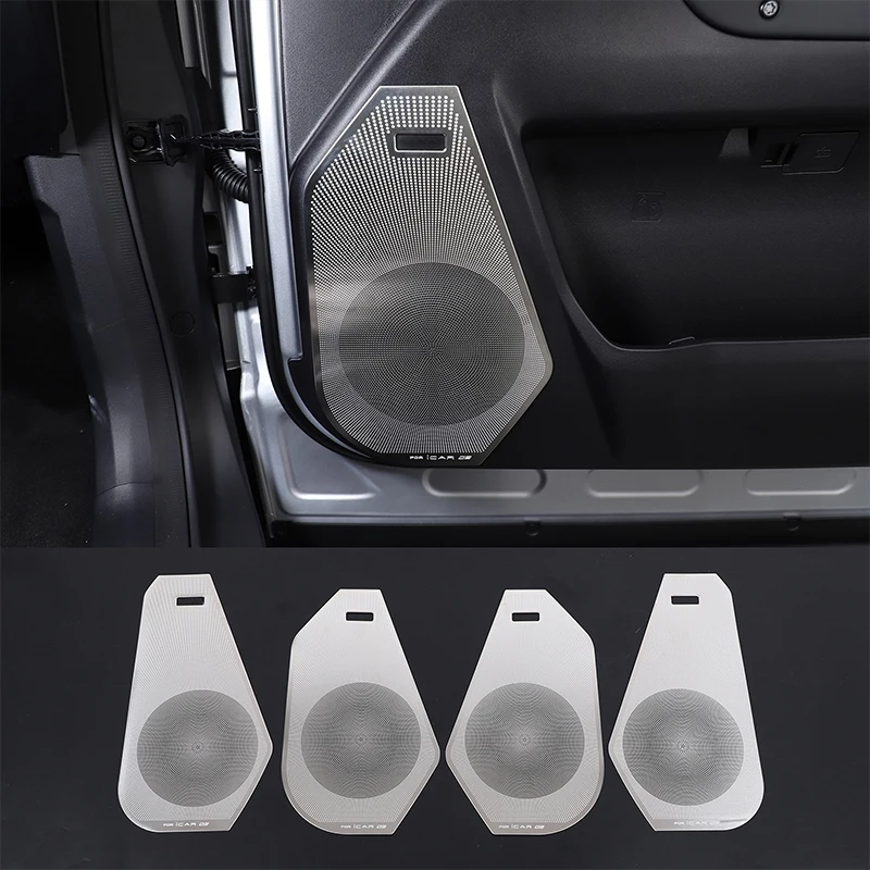 Для Jaecoo 6 J6 Icar 03 2024 + Внутренняя дверь автомобиля из нержавеющей стали рожок сетка