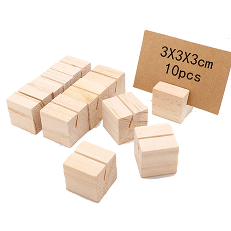 

Business Card Holder Notes Photo Folder Number Frame Wooden Personality Different Shapes Of Frame 10pcs/pack