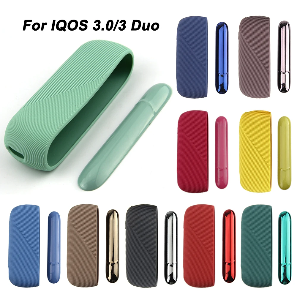 

New Silicone Case for IQOS 3 DUO With Side Door Cover 14 Colors Full Protective Case Pouch for IQOS 3.0 Outer Case Accessories