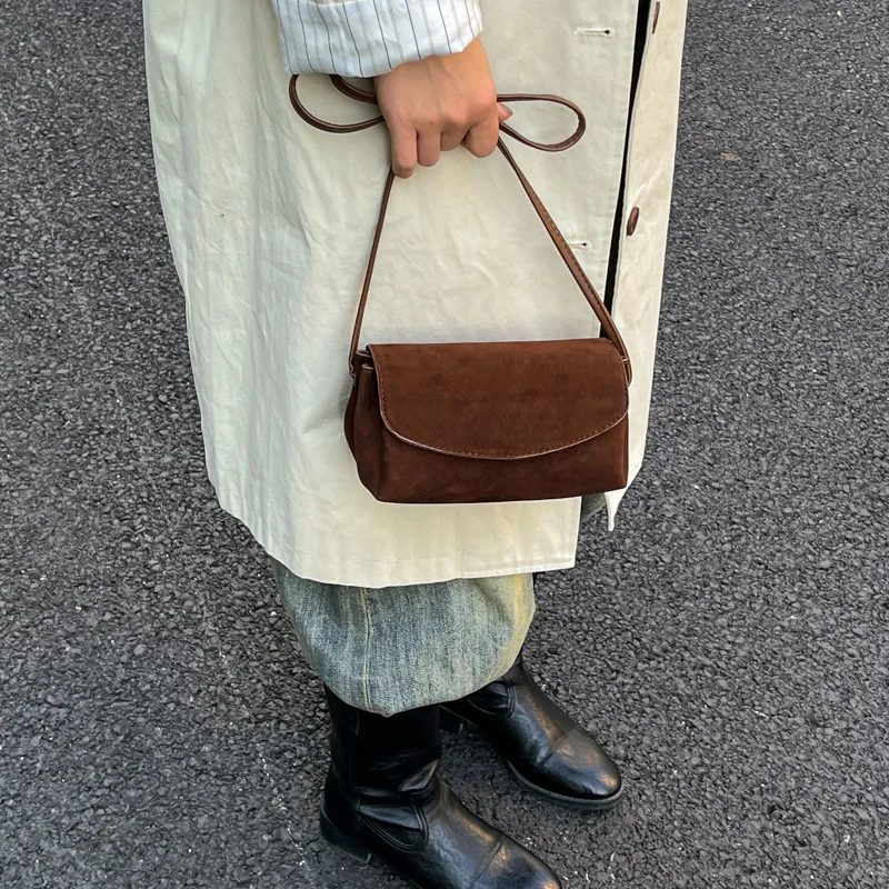 Фото Новая зимняя сумка через плечо, женская модная простая и универсальная для повседневного ношения, сумка через плечо, маленькая квадратная текстурированная повседневная вечерняя сумка №4