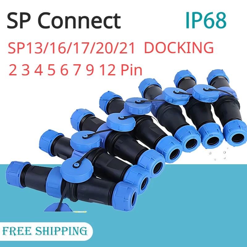 

Sp13 Sp16 Sp17 Sp20 Sp21 SD13 Aviation Plug Socket Connector Docking 2 3 4 5 6 7 9 12 Pin Male Female Waterproof IP68