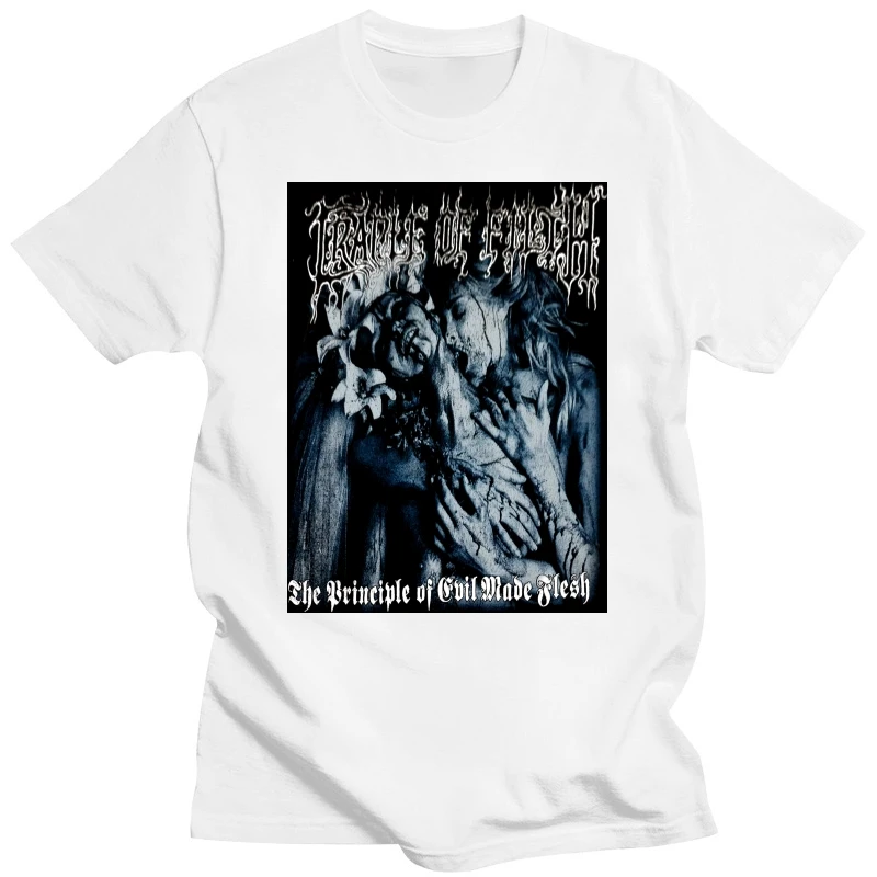 

Индивидуальная Мужская футболка по индивидуальному заказу, Мужская футболка с изображением Колыбель мерзости, принцип зла