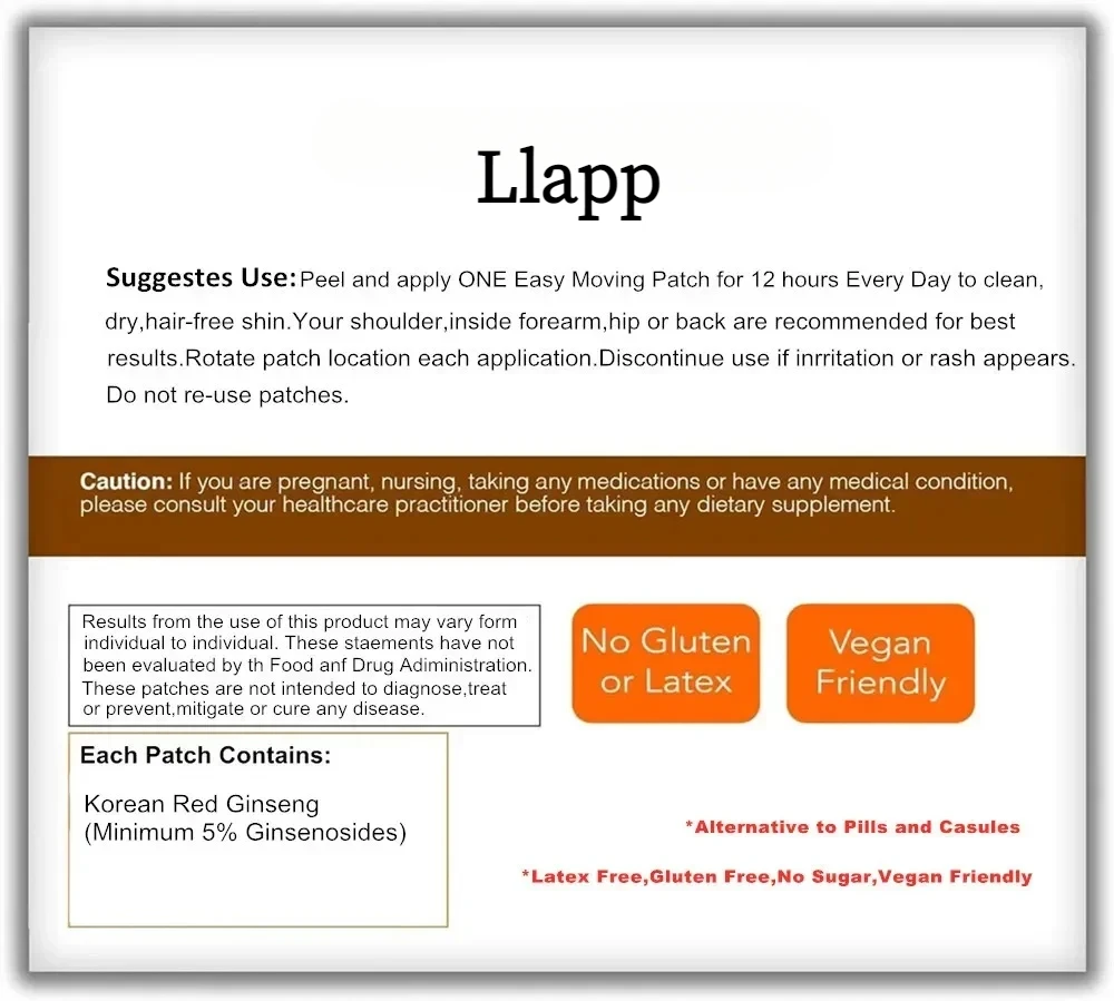 Корейские корейские переплетные пластыри с корнем красного женьшеня для энергии