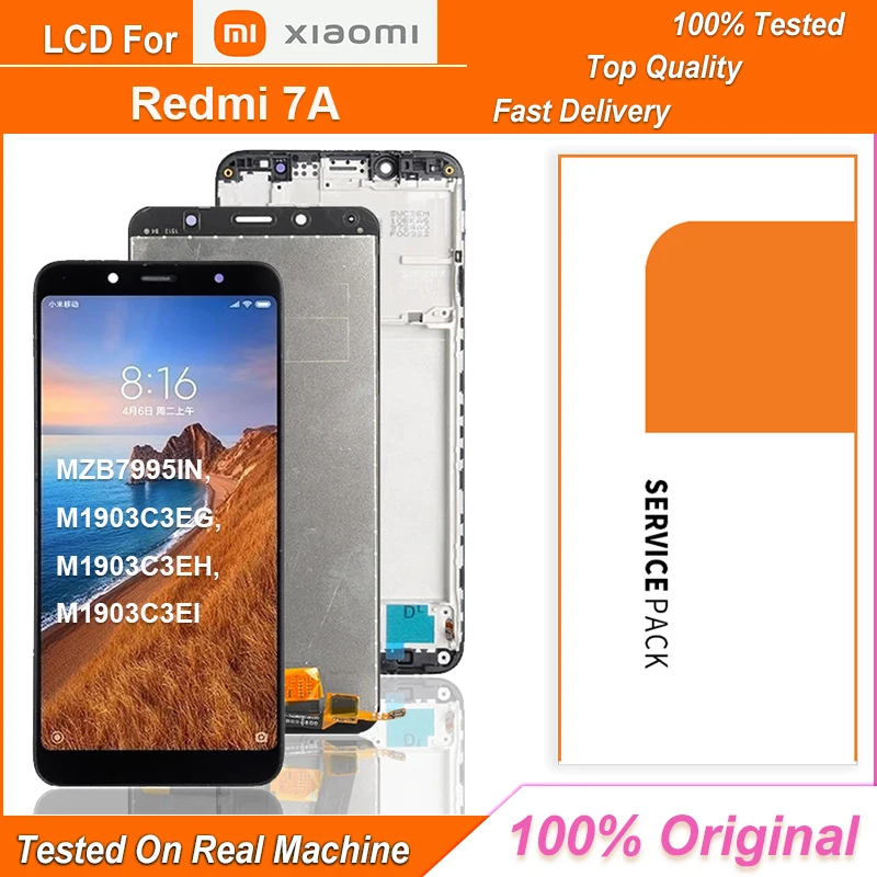 ЖК-дисплей 5,45 дюйма для XIAOMI Redmi 7A, ЖК-дисплей с сенсорным экраном и дигитайзером в сборе, запасные части для Redmi7A MZB7995IN M1903C3EG LCD