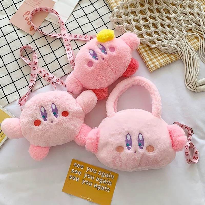 

Плюшевая сумка Kawaii Kirby аниме серия Kirby-Кроссбоди Детский Рюкзак Кошелек для монет подходит для подарка на день рождения для детей