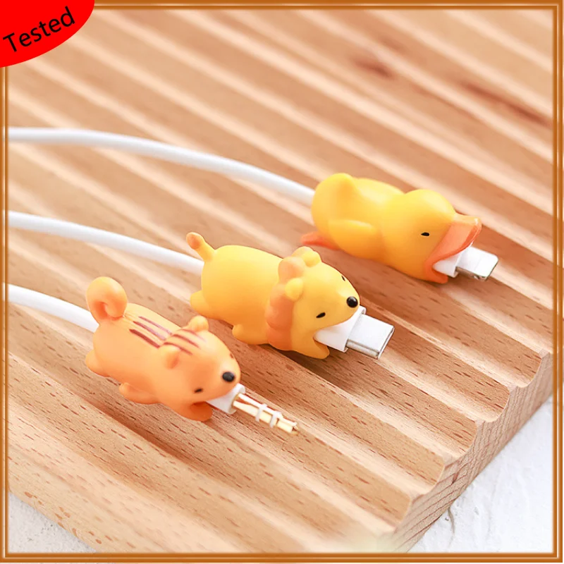 

New Cartoon Animal Cable Protector Usb Line Earphone Cable Protector Charger Cartoon Bite Data Line Protectors Cable Organizer