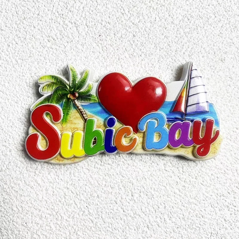 Фото Сувениры из Subic Bay, Филиппин, пляжного пейзажа, 3D-магнитный магнит на холодильник, украшение для кухни №1