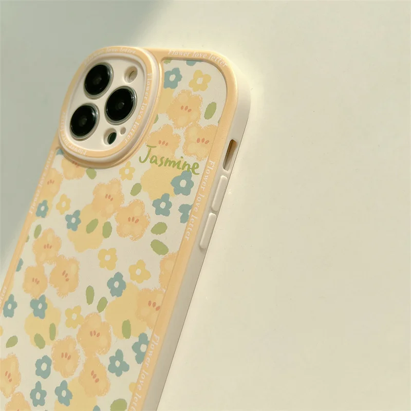 Чехол для телефона iphone 11 12 13 Pro Max Mini X Xs 7 8 P Xr летняя свежая Милая молочная белая
